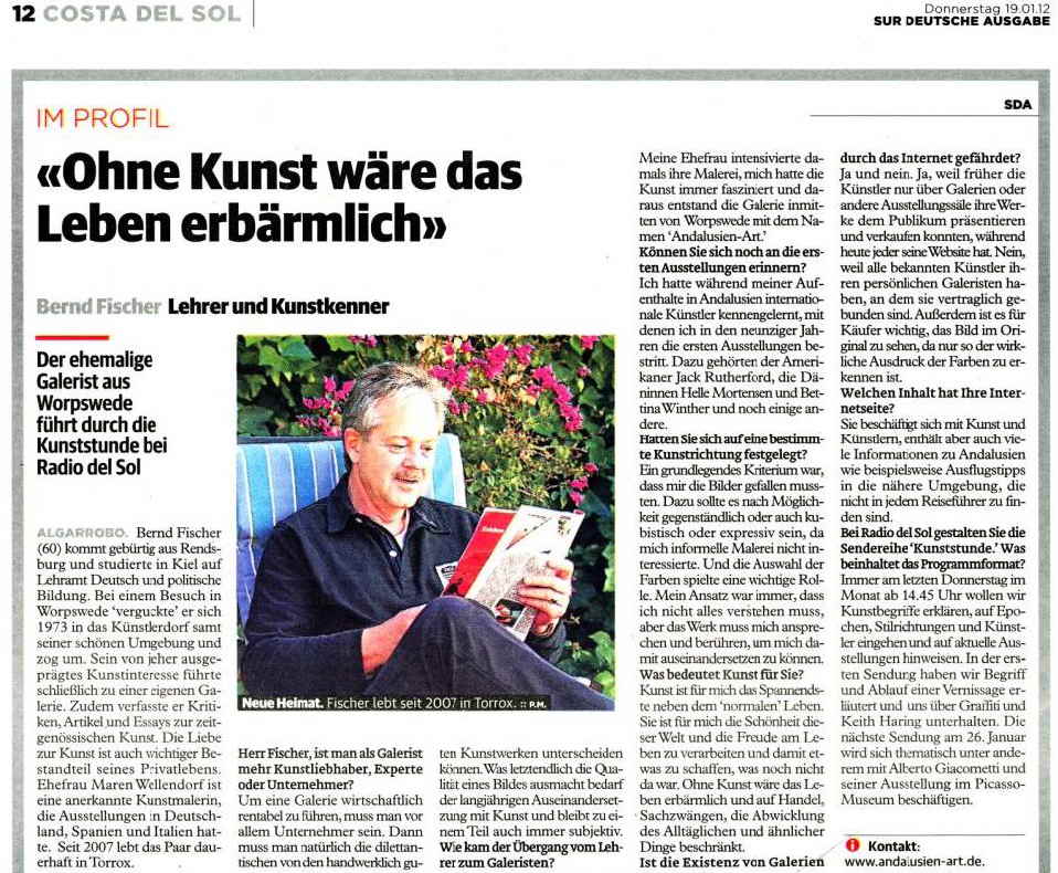 Artikel SUR - Interview mit Bernd Fischer 2012